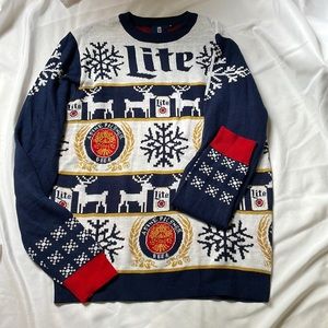 Miller Lite holiday sweater
